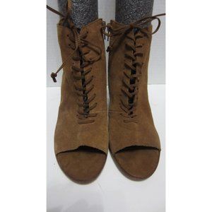 Nine West 7.5 NWOT Open Toe Bootie Leather Shoes